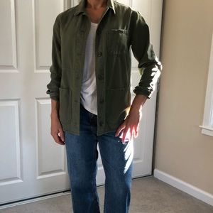 Military style olive light jacket